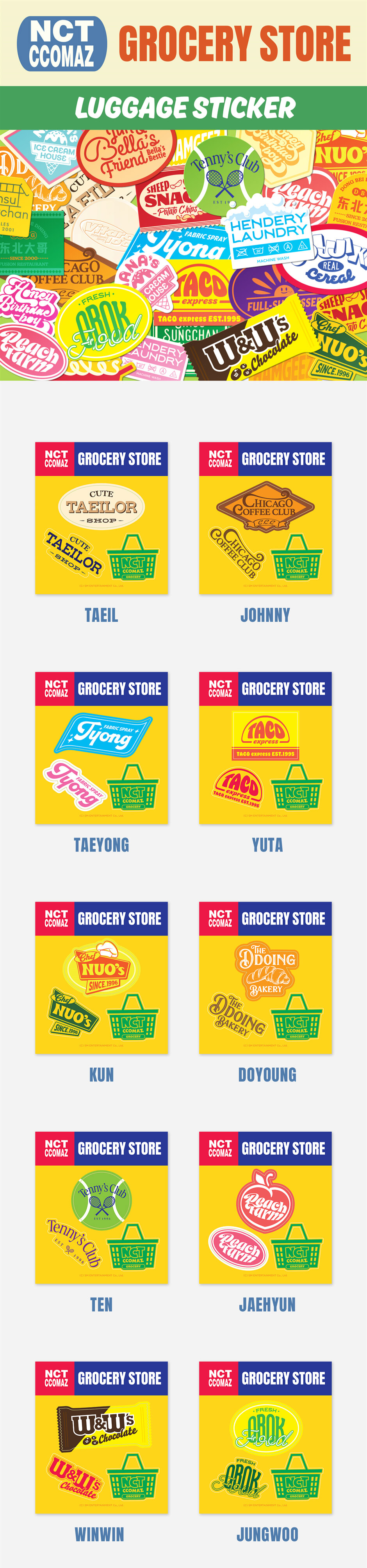 NCT CCOMAZ GROCERY STORE - LUGGAGE STICKER